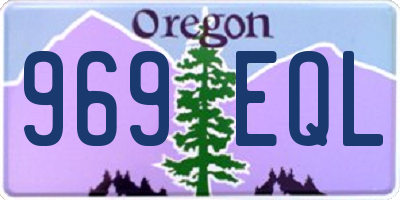 OR license plate 969EQL