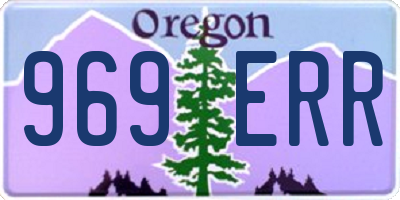 OR license plate 969ERR