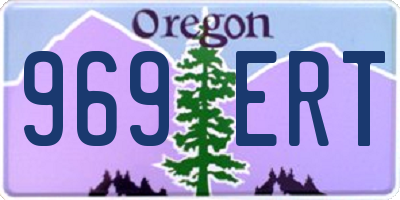 OR license plate 969ERT
