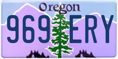 OR license plate 969ERY
