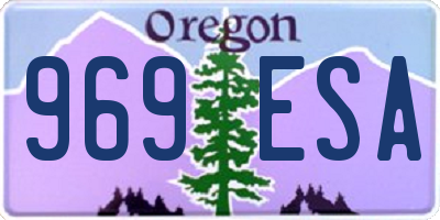 OR license plate 969ESA