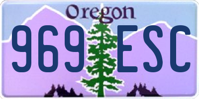 OR license plate 969ESC