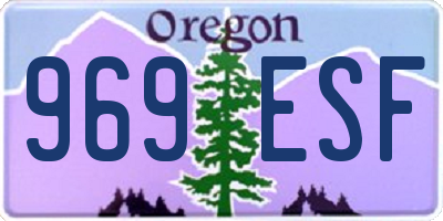 OR license plate 969ESF