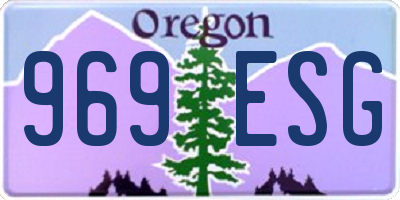 OR license plate 969ESG