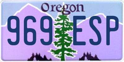 OR license plate 969ESP