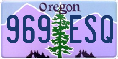 OR license plate 969ESQ