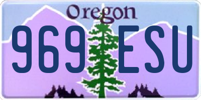 OR license plate 969ESU