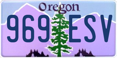 OR license plate 969ESV