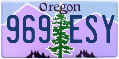 OR license plate 969ESY