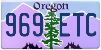 OR license plate 969ETC