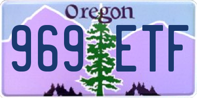OR license plate 969ETF