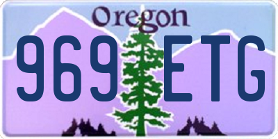 OR license plate 969ETG
