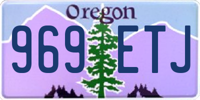 OR license plate 969ETJ