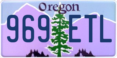 OR license plate 969ETL