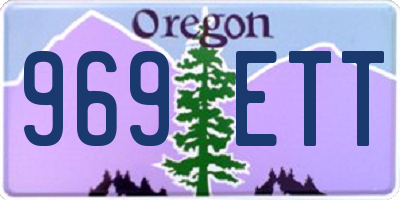 OR license plate 969ETT