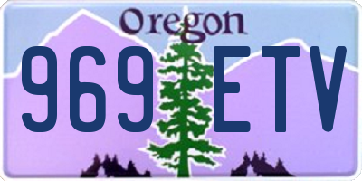OR license plate 969ETV