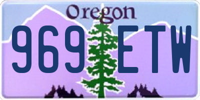 OR license plate 969ETW