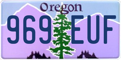 OR license plate 969EUF