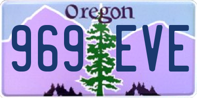 OR license plate 969EVE