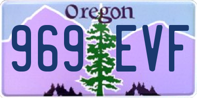 OR license plate 969EVF