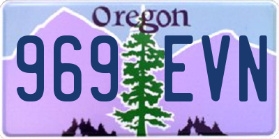 OR license plate 969EVN