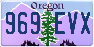 OR license plate 969EVX