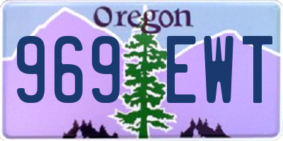 OR license plate 969EWT
