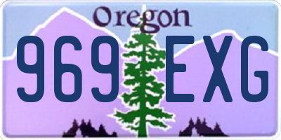 OR license plate 969EXG