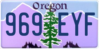 OR license plate 969EYF