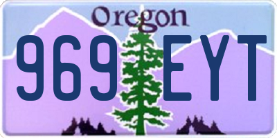 OR license plate 969EYT