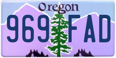 OR license plate 969FAD