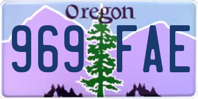 OR license plate 969FAE