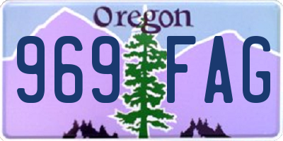 OR license plate 969FAG