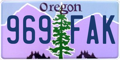 OR license plate 969FAK