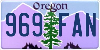 OR license plate 969FAN