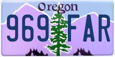 OR license plate 969FAR