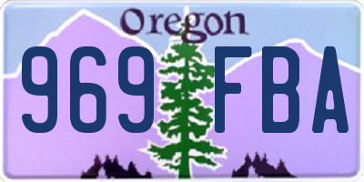 OR license plate 969FBA