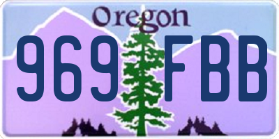 OR license plate 969FBB