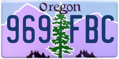 OR license plate 969FBC