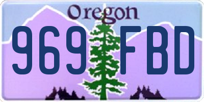 OR license plate 969FBD