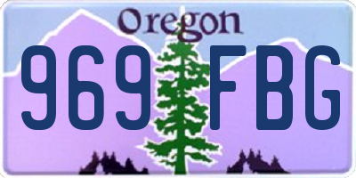 OR license plate 969FBG