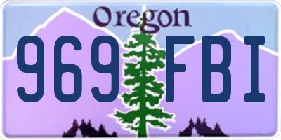 OR license plate 969FBI
