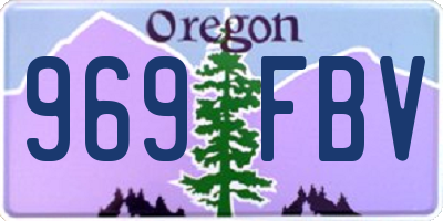 OR license plate 969FBV
