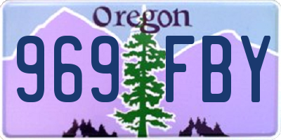 OR license plate 969FBY