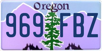 OR license plate 969FBZ