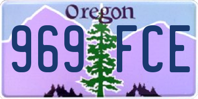 OR license plate 969FCE