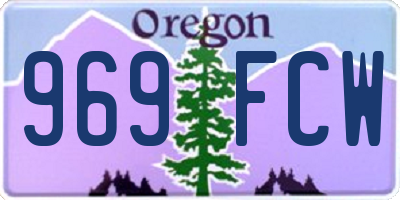 OR license plate 969FCW