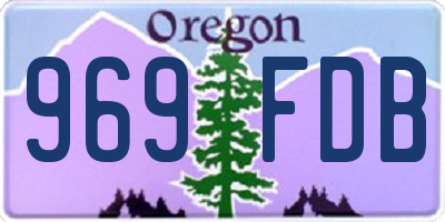 OR license plate 969FDB