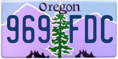 OR license plate 969FDC