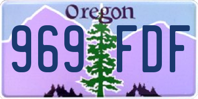 OR license plate 969FDF